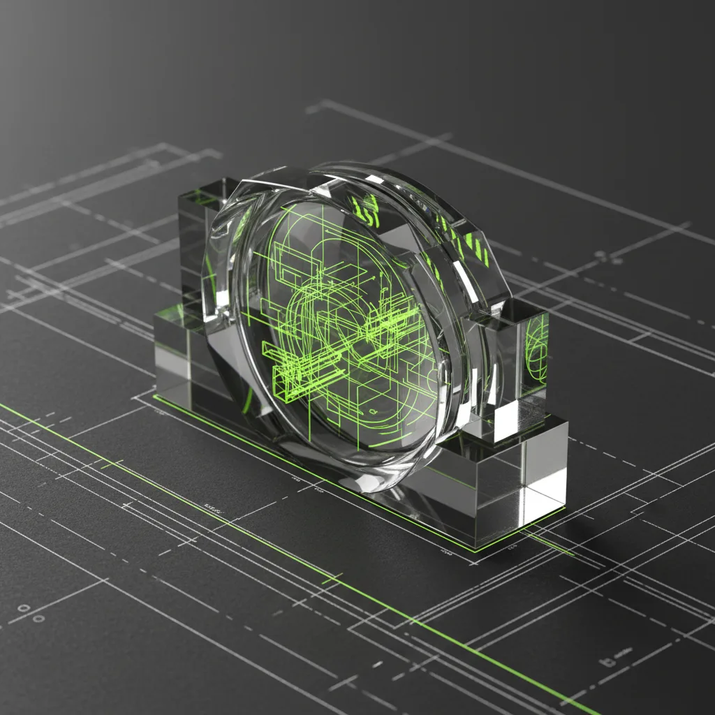 ABI Lens technical blueprint diagram showing segmented smart contract function cards